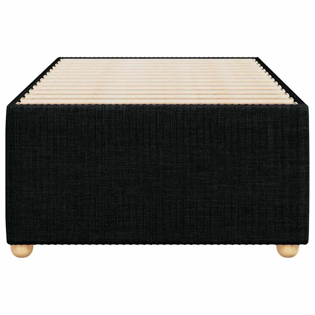 Black Velvet King Single Bed Frame with Slats