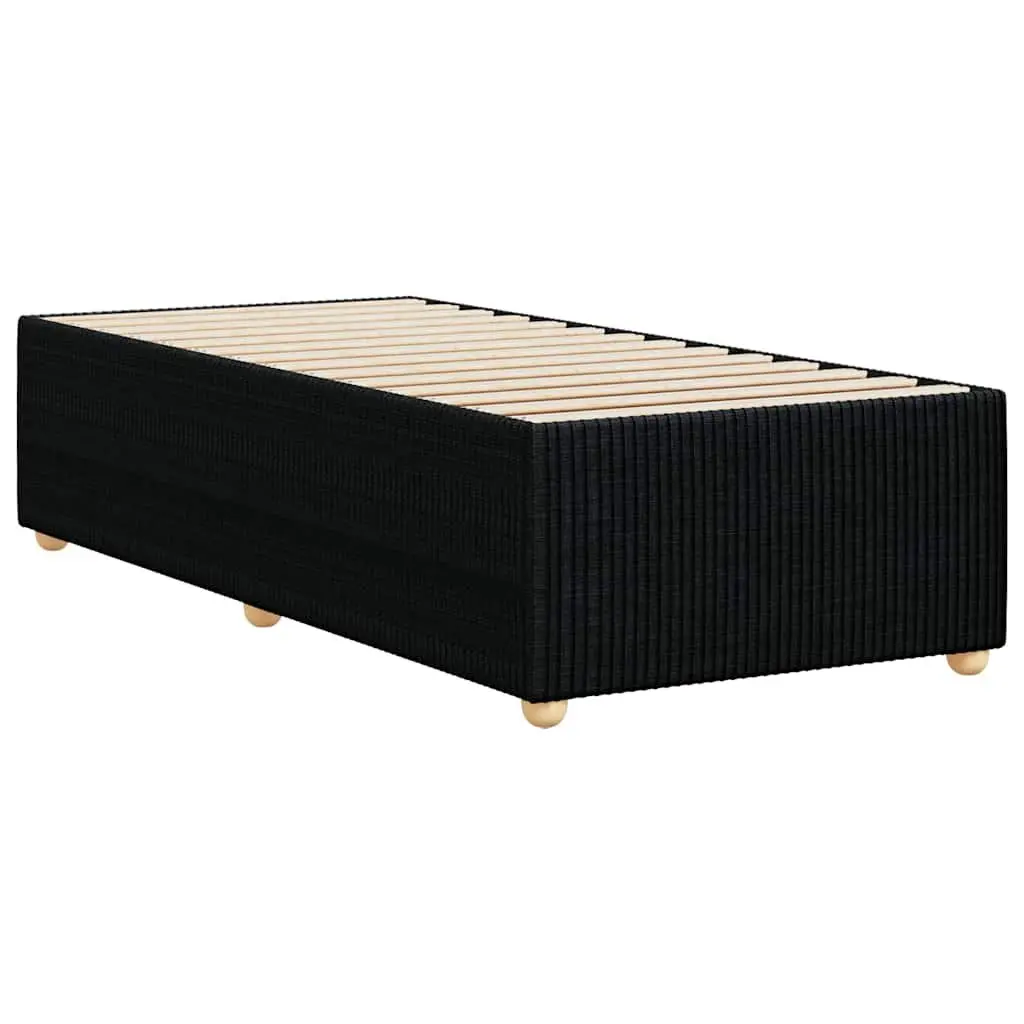 Black Velvet King Single Bed Frame with Slats