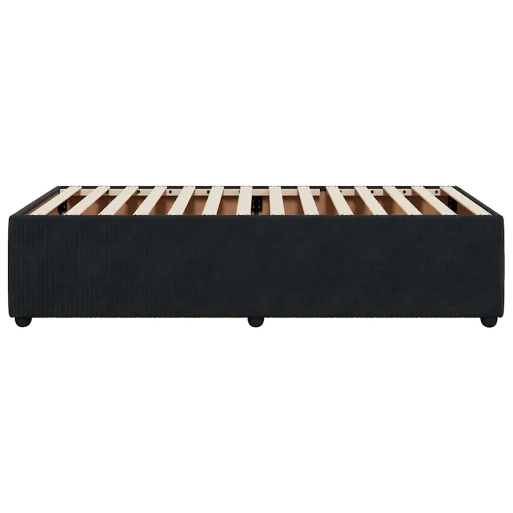 Black Velvet Bed Frame 90x190 cm