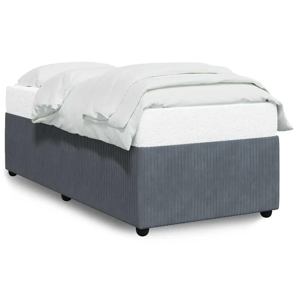 King Single Bed Frame Velvet Dark Grey