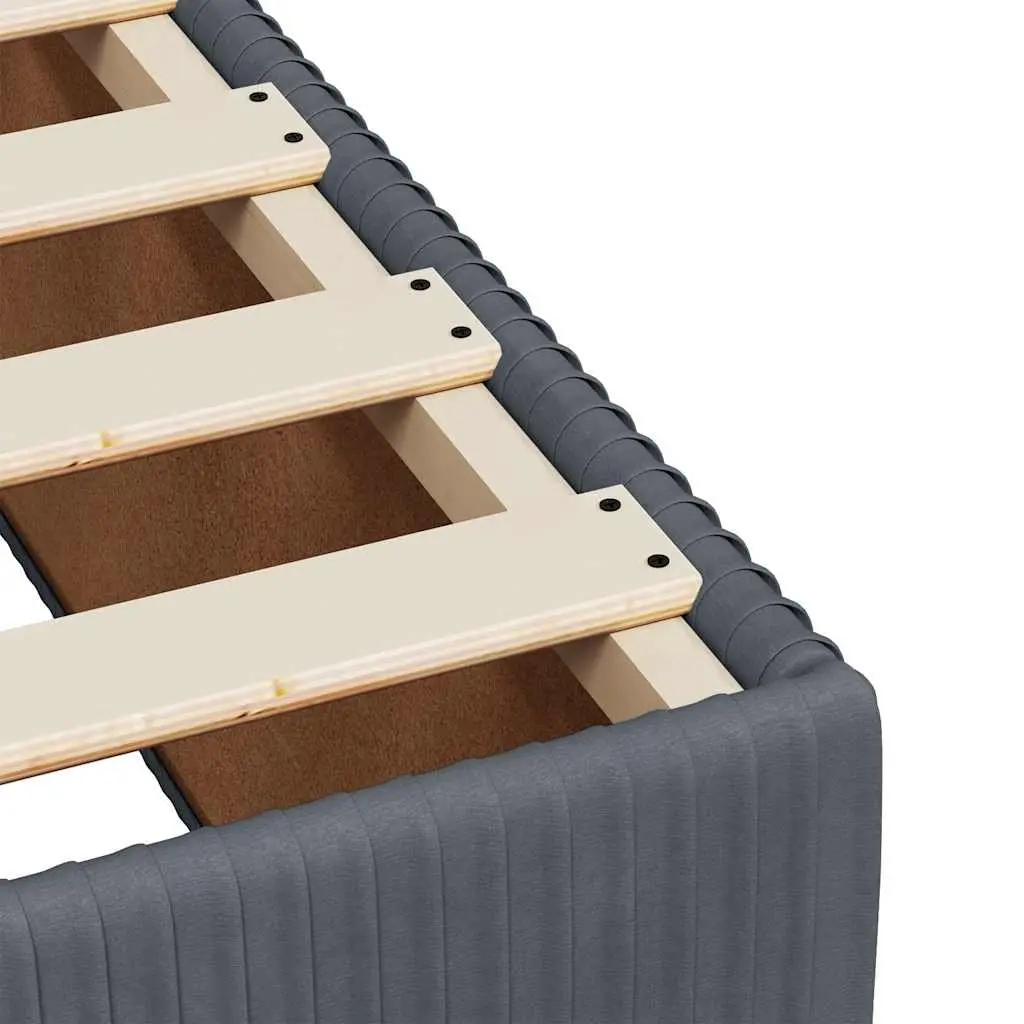 King Single Bed Frame Velvet Dark Grey