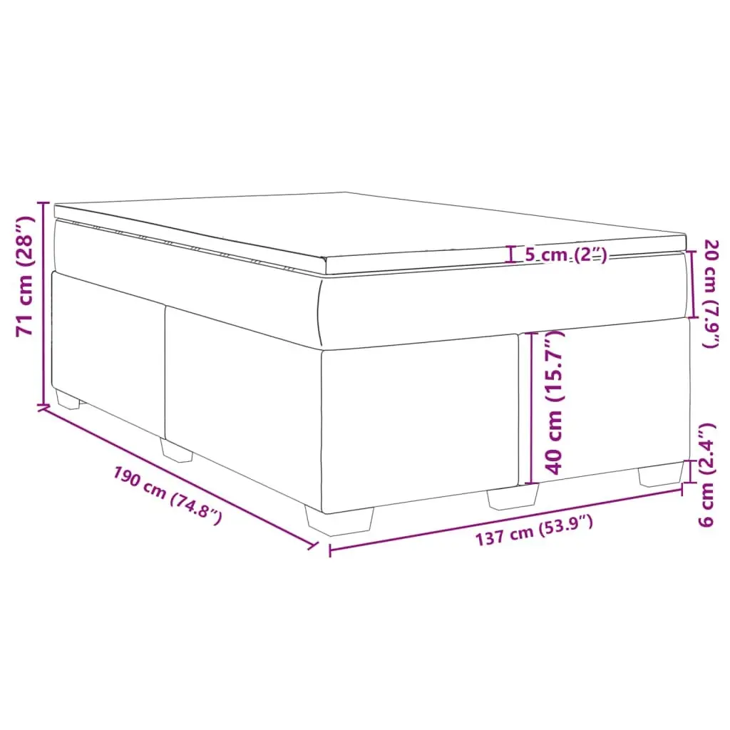 Box Spring Bed with Pocket Spring Mattress
