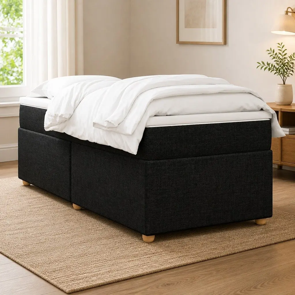 King Single Box Spring Bed with Pocket Mattress Topper