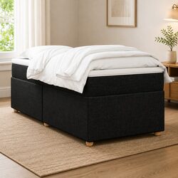 Quality King Single Box Spring Bed with Pocket Mattress Topper