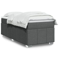 Sturdy King Single Box Spring Bed with Grey Pocket Mattress