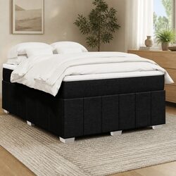 Quality Box Spring Bed with Pocket Spring Mattress in Black