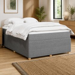 Sturdy Queen Box Spring Bed with Pocket Sprung Mattress