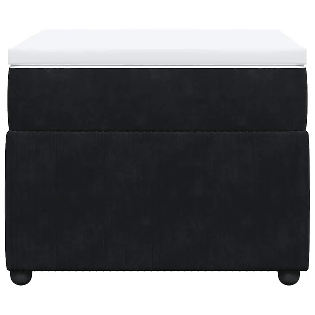 Black Velvet King Single Box Spring Bed with Pocket Spring Mattress