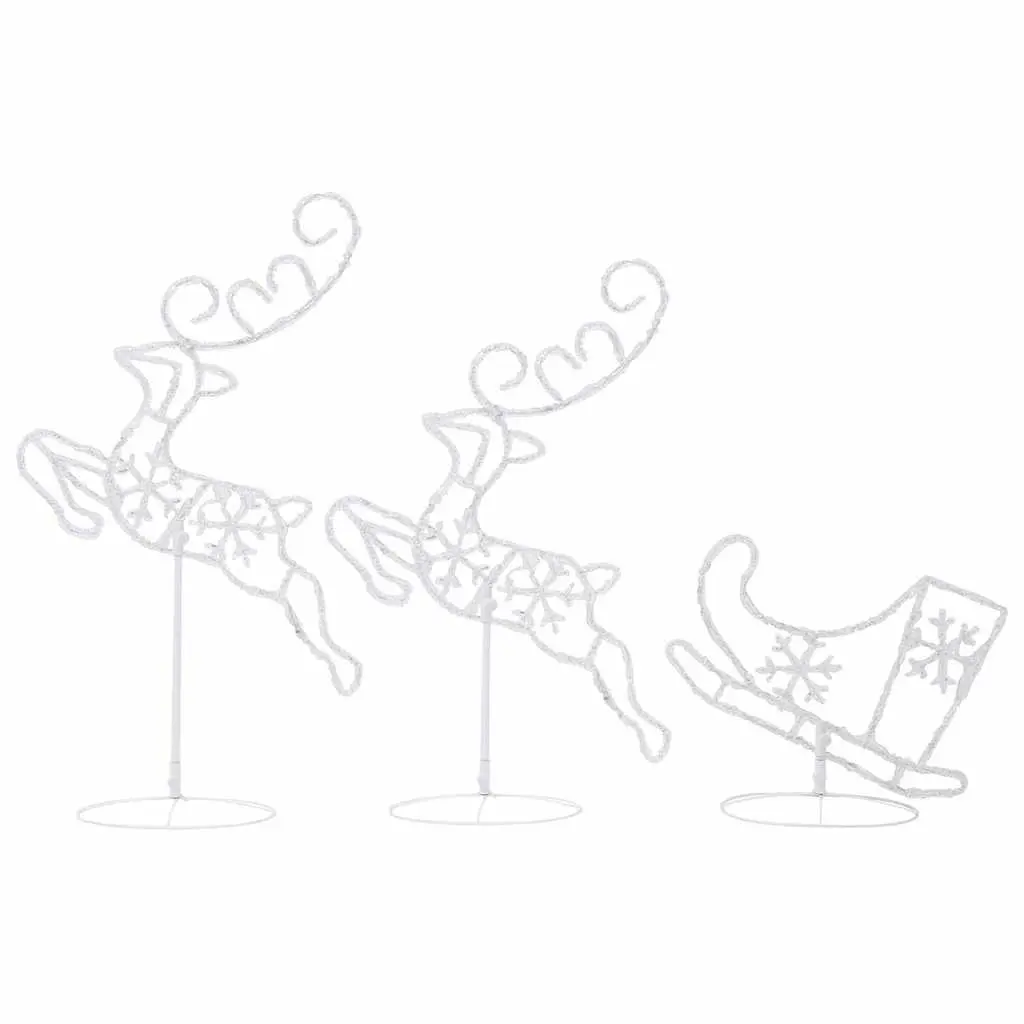 LED Flying Reindeer Sleigh Decoration for Holidays