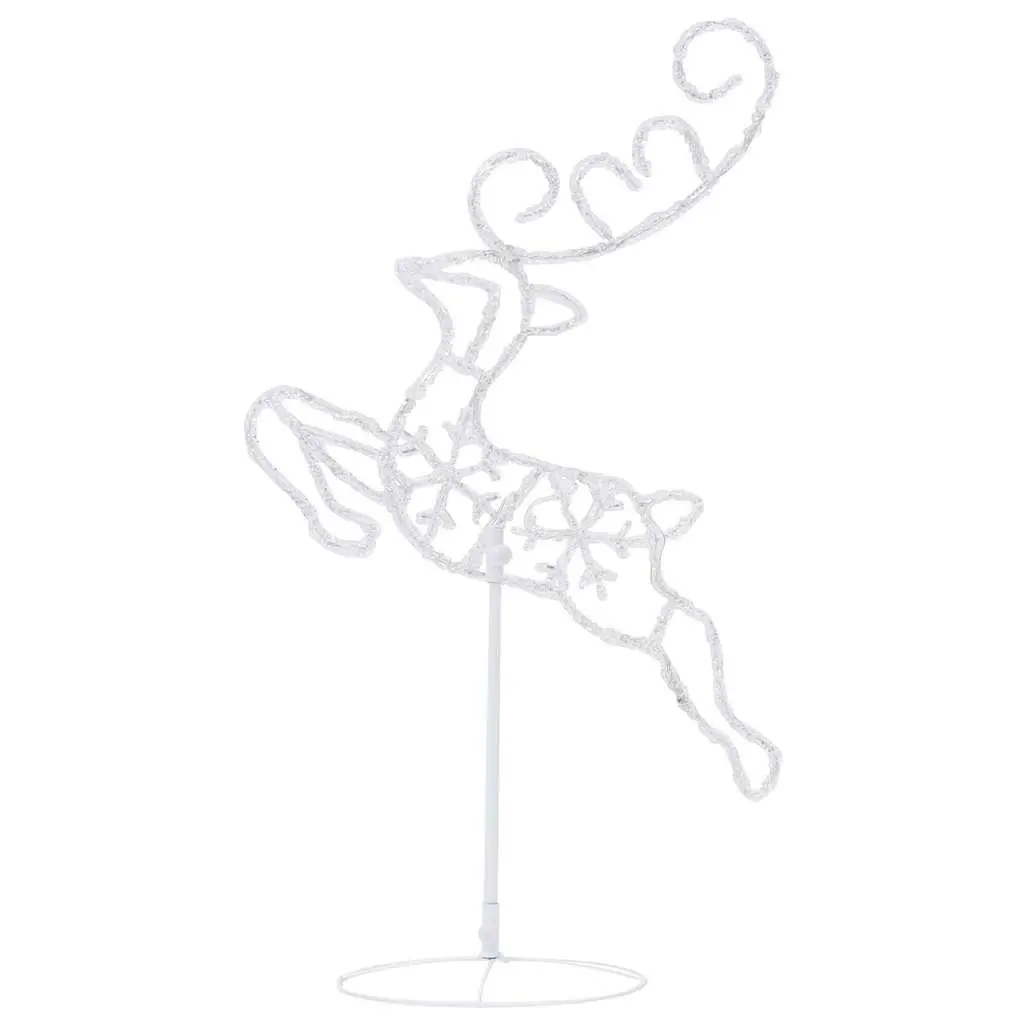 LED Flying Reindeer Sleigh Decoration for Holidays