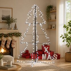 Stunning 200 LED Christmas Cone Tree with 8 Effects