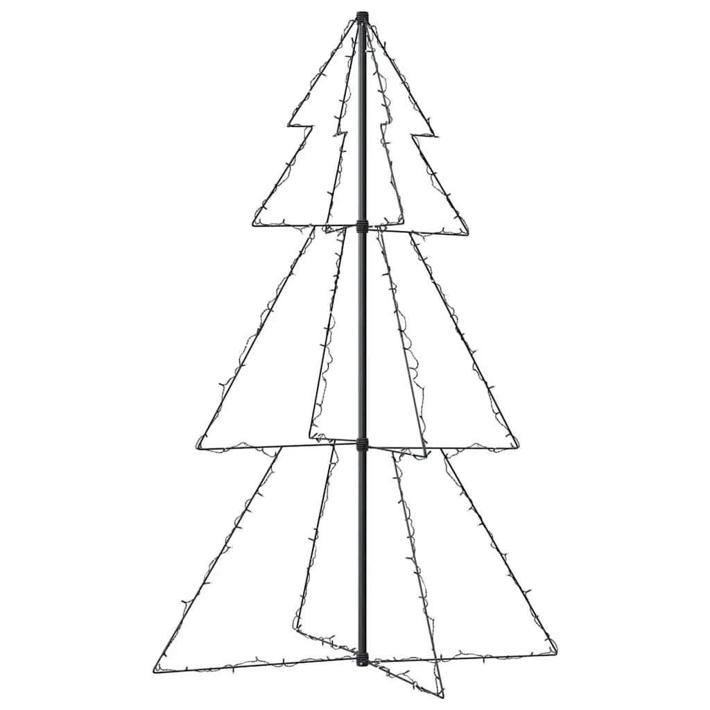 Christmas Cone Tree 200 LEDs 8 Lighting Effects Indoor Outdoor White 98x150cm