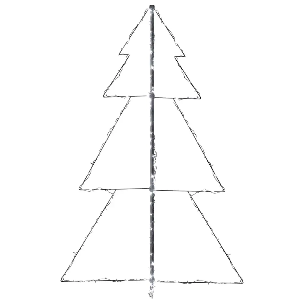 Christmas Cone Tree 200 LEDs 8 Lighting Effects Indoor Outdoor White 98x150cm