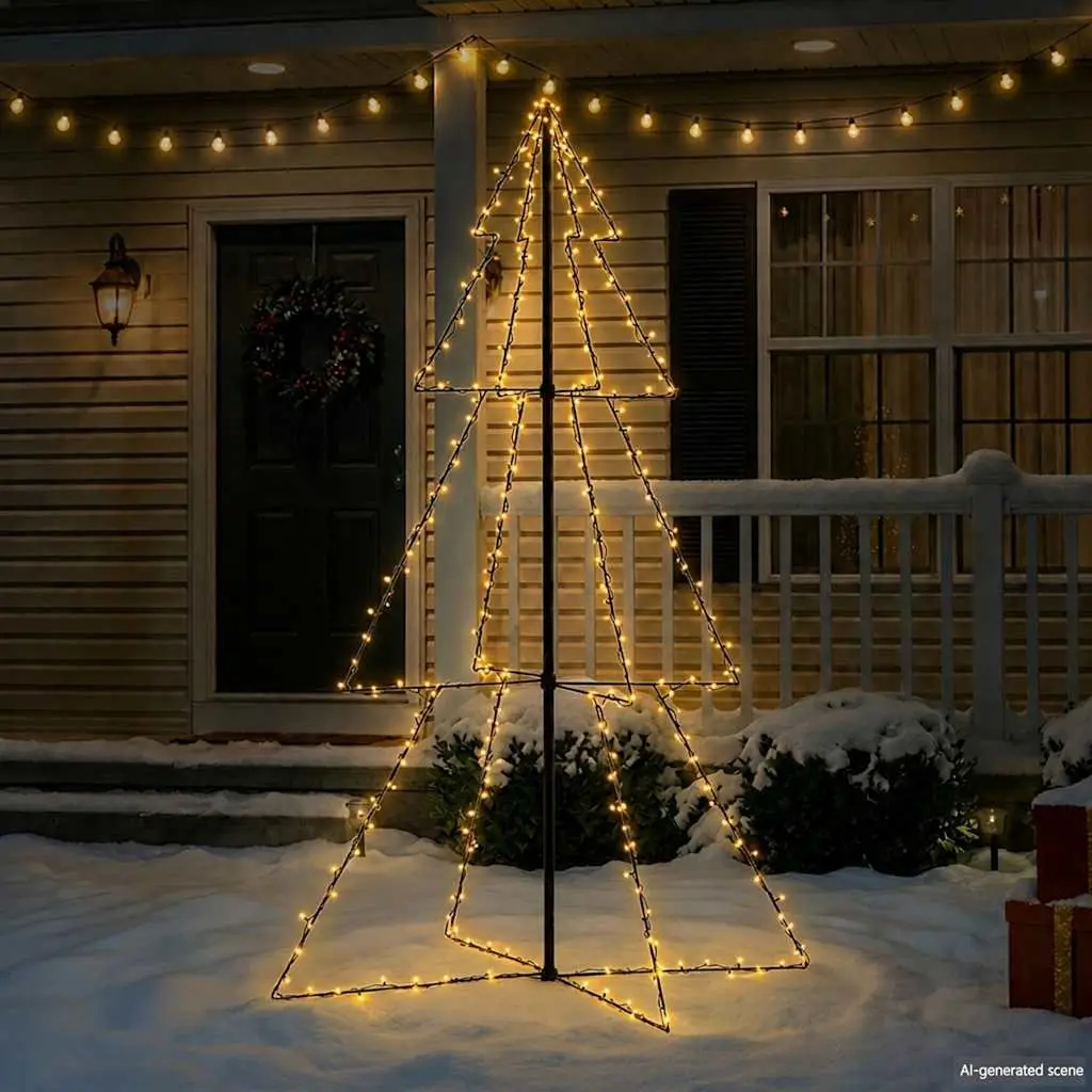 Christmas Cone Tree with 240 LEDs and 8 Effects