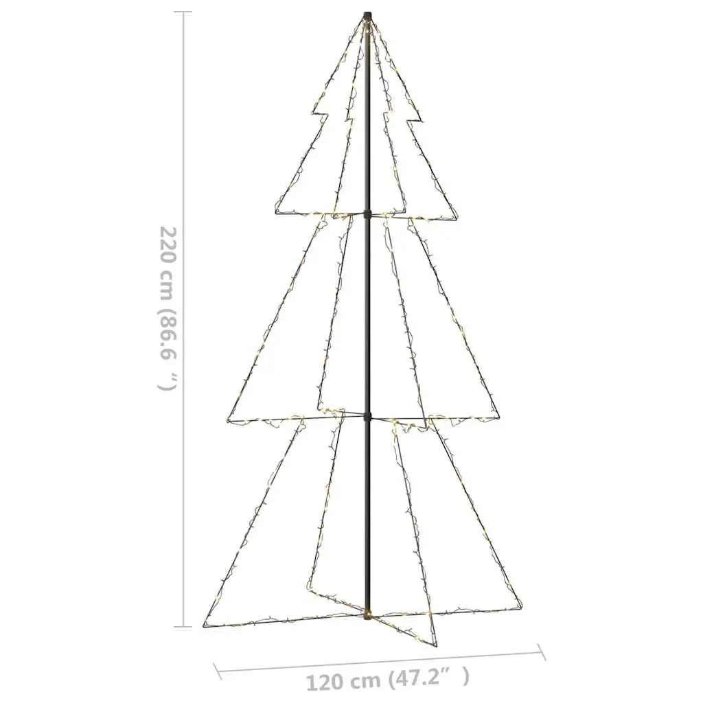 Christmas Cone Tree LED 300 White 120x220 cm Indoor Outdoor Decoration