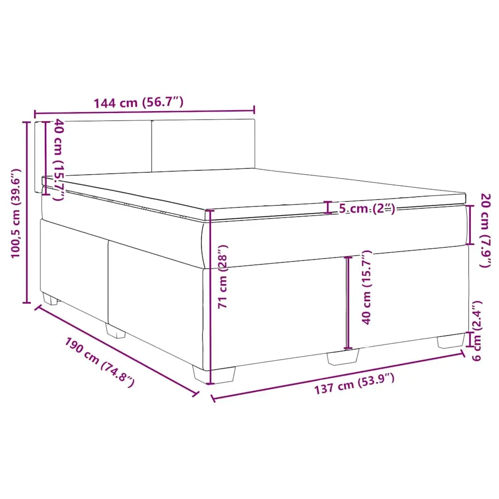 Double Box Spring Bed with Pocket Spring Mattress