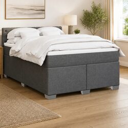 Durable Double Box Spring Bed with Pocket Sprung Mattress