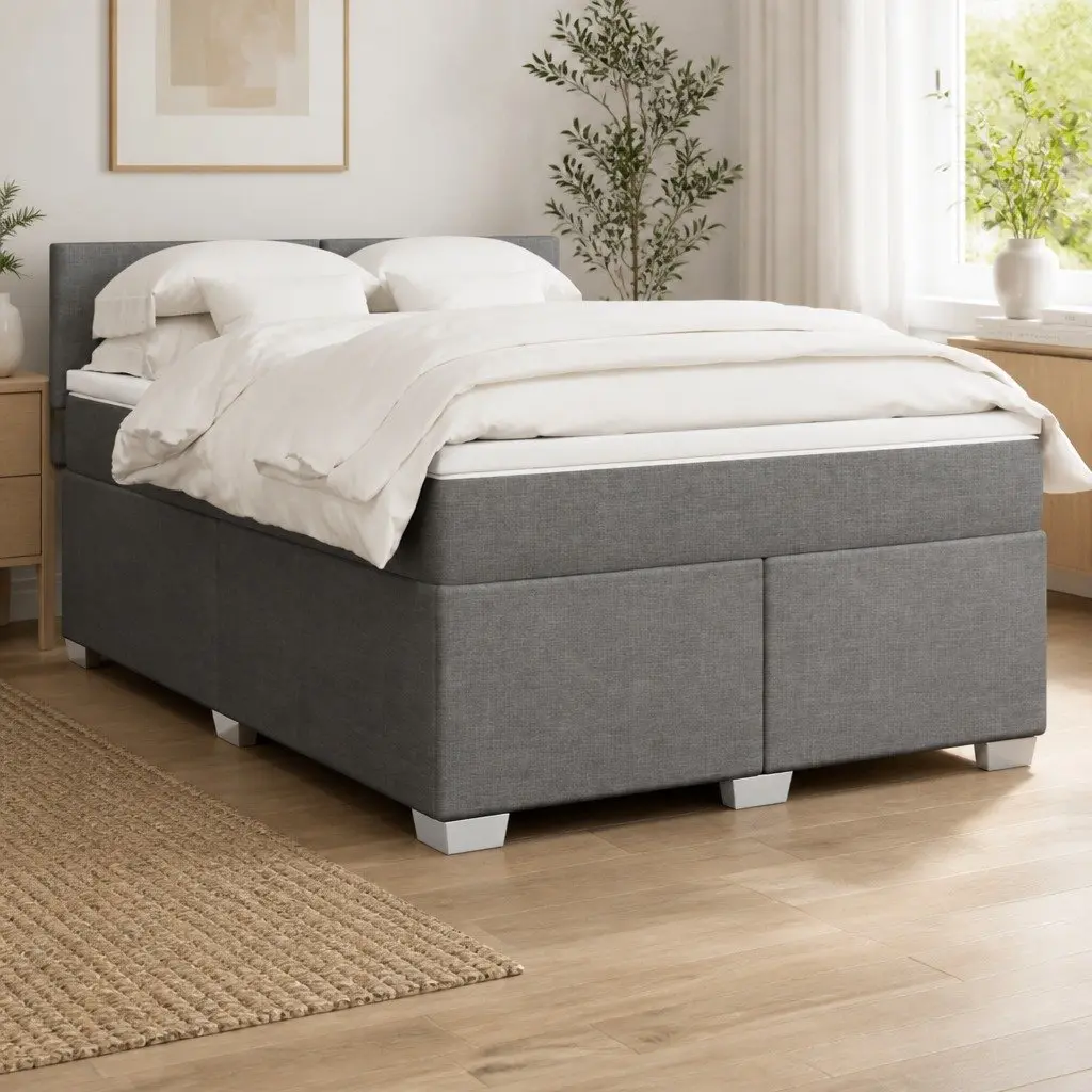 Queen Box Spring Bed with Pocket Spring Mattress