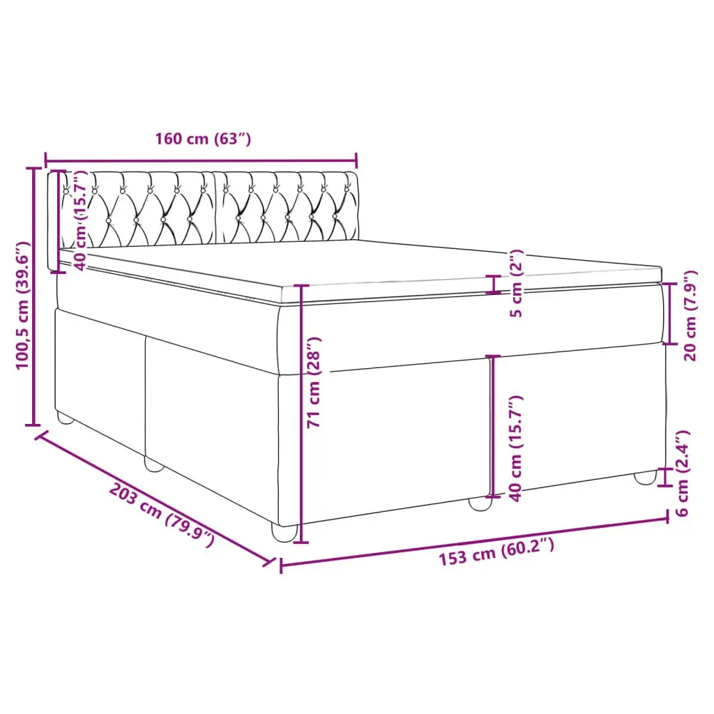 Queen Box Spring Bed with Pocket Mattress