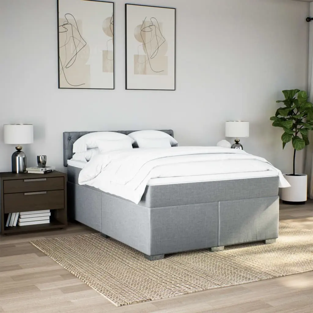 Queen Box Spring Bed with Pocket Mattress