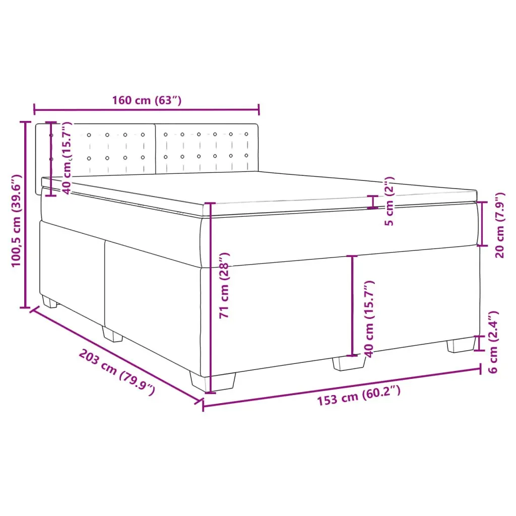 Queen Box Spring Bed with Pocket Mattress