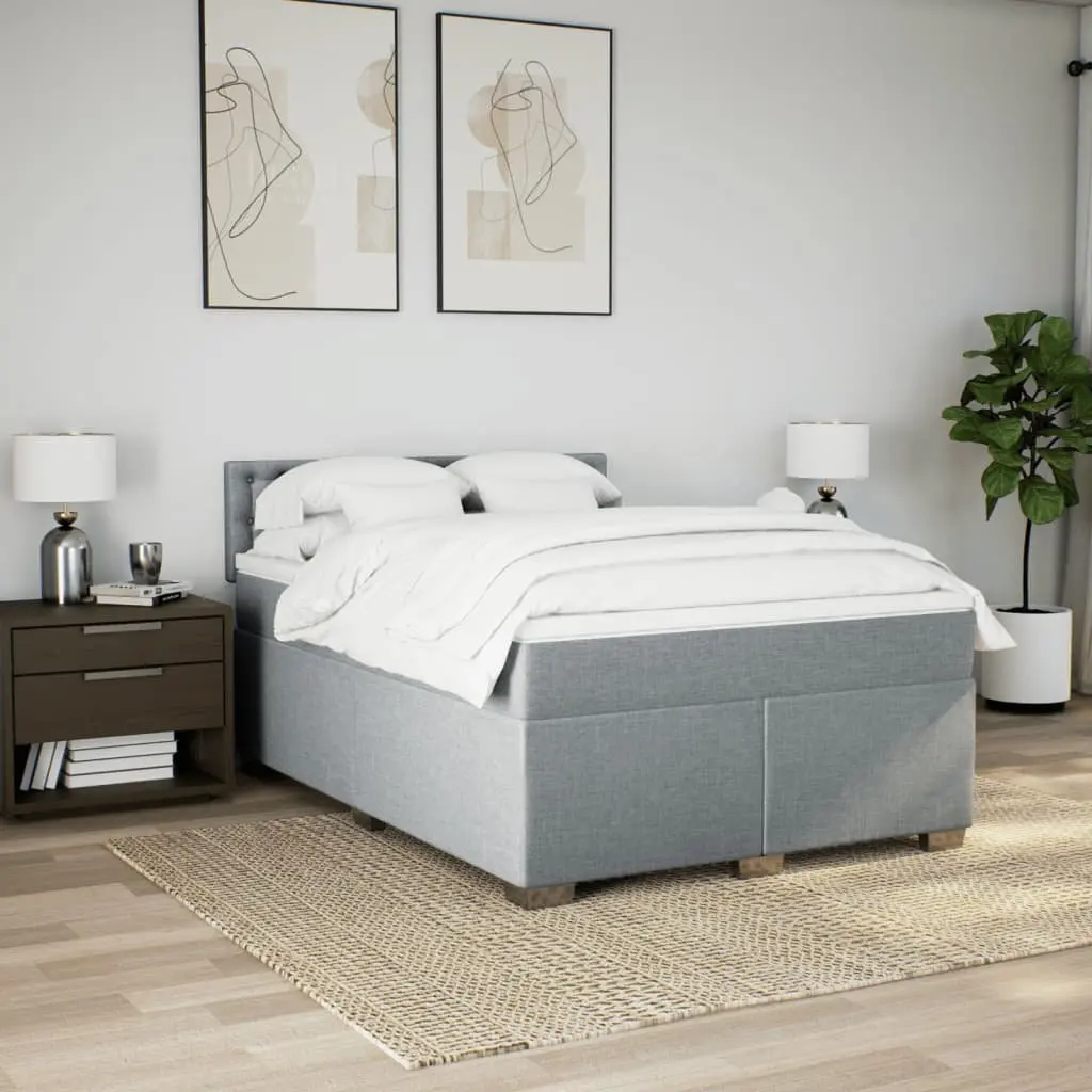 Queen Box Spring Bed with Pocket Mattress
