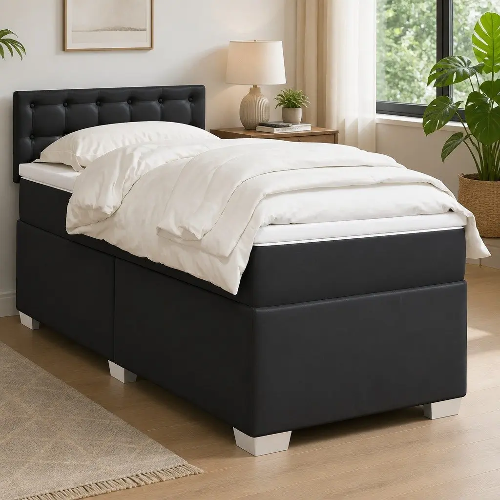 King Single Box Spring Bed with Pocket Sprung Mattress
