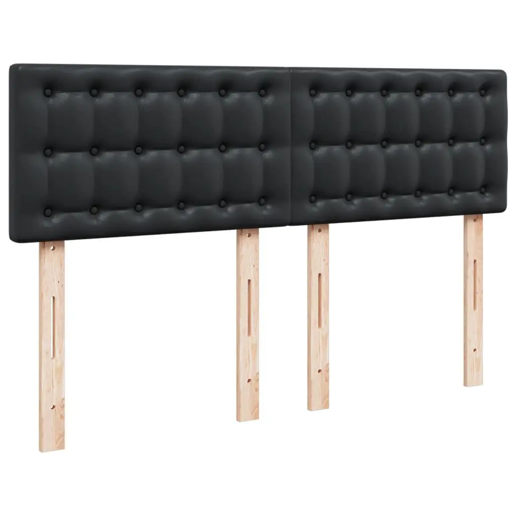 Queen Bed Faux Leather Black Pocket Spring Mattress