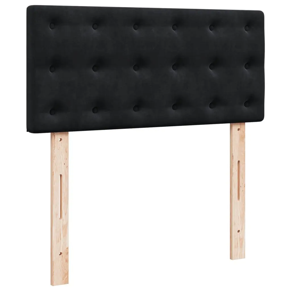 King Single Velvet Upholstered Box Spring Bed with Pocket Spring Mattress