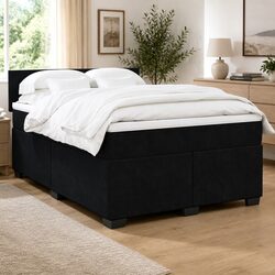 Sturdy Double Box Spring Bed with Pocket Spring Mattress