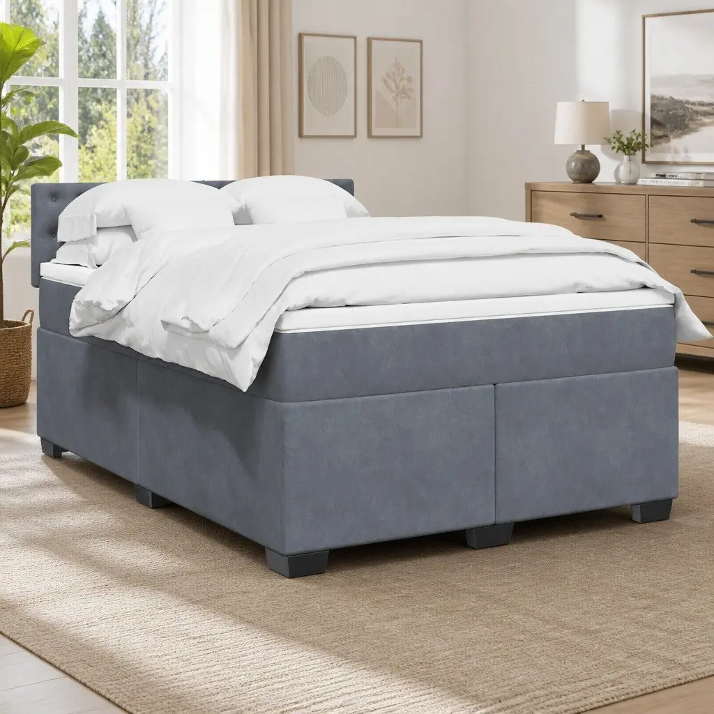Box Spring Bed with Pocket Spring Mattress