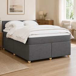 Durable Double Box Spring Bed with Pocket Spring Mattress