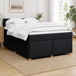 Pocket Spring Mattress Double Box Spring Bed in Black