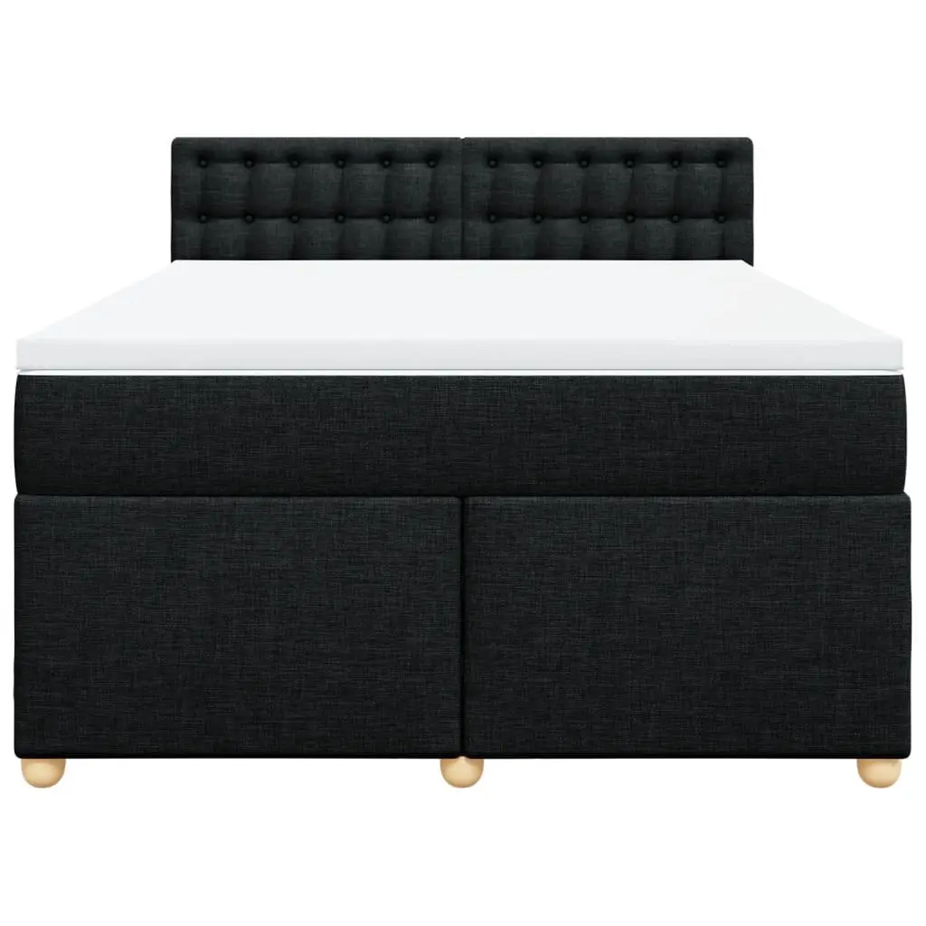 Pocket Spring Mattress Double Box Spring Bed in Black