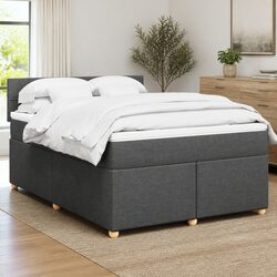 Sturdy Queen Box Spring Bed with Pocket Sprung Mattress