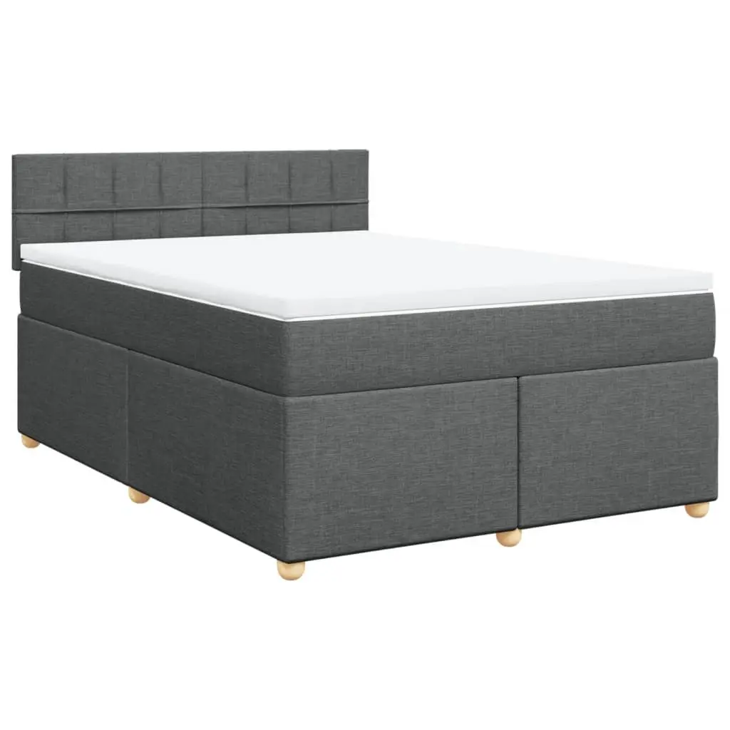 Queen Box Spring Bed with Pocket Sprung Mattress