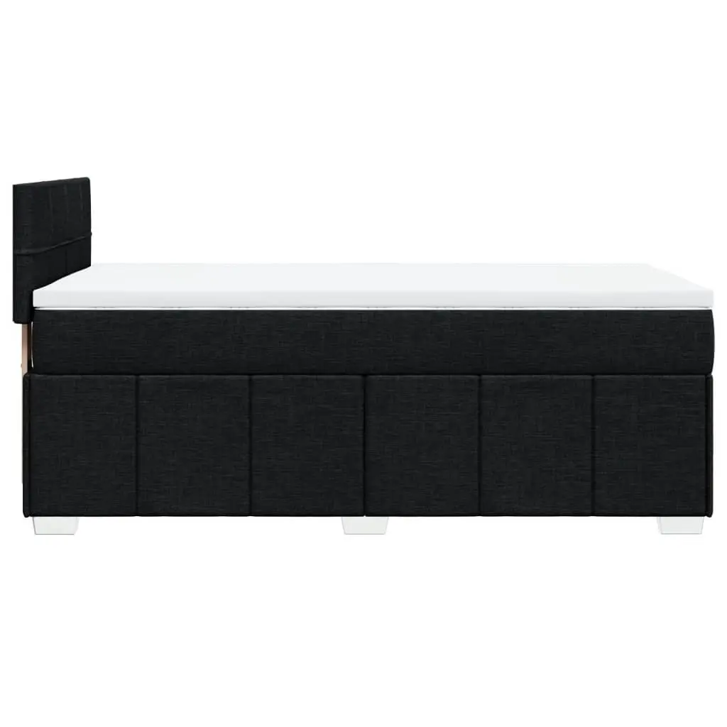 Pocket Spring Mattress King Single Bed Frame Black Fabric Slatted Base