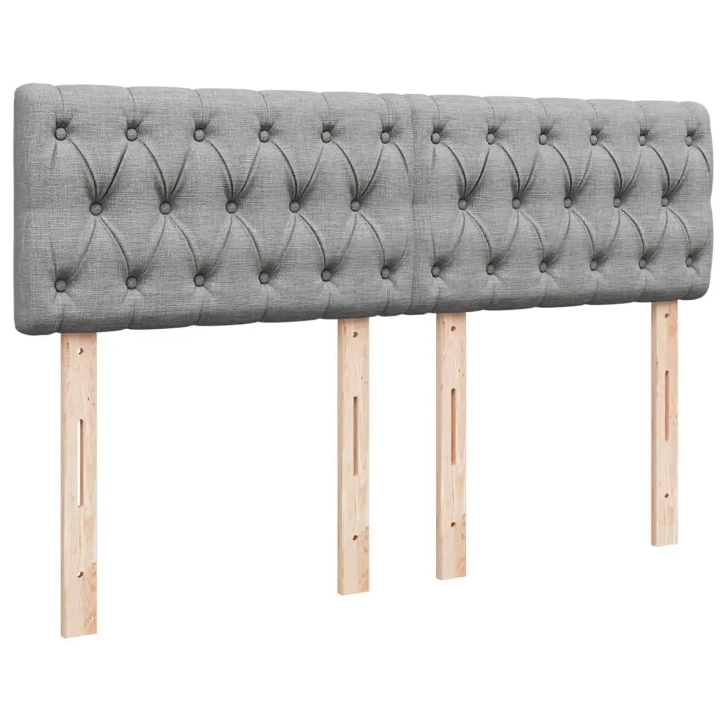Queen Box Spring Bed with Pocket Mattress Dark Grey Fabric Bedroom Furniture