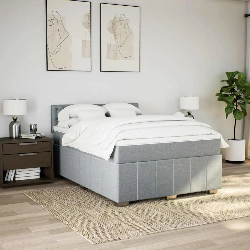 Queen Box Spring Bed with Pocket Spring Mattress