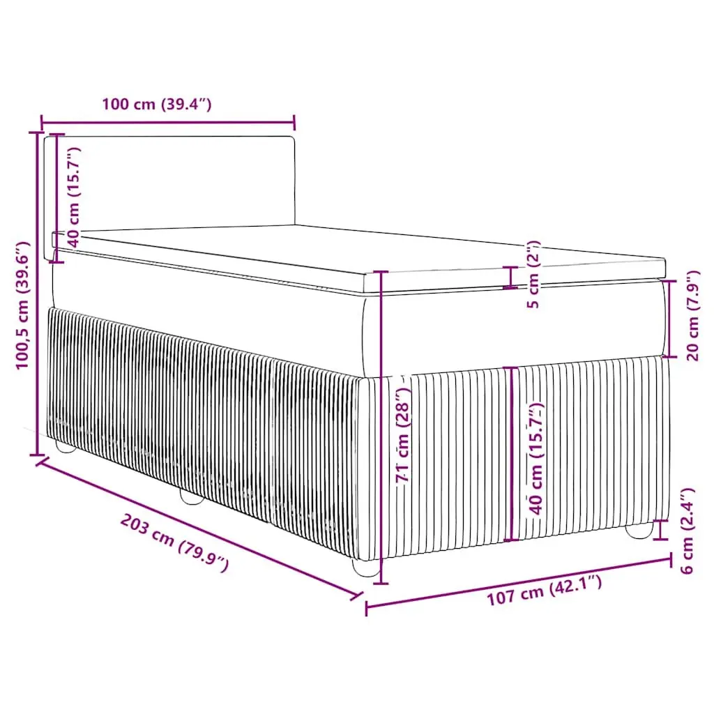 King Single Box Spring Bed with Pocket Mattress