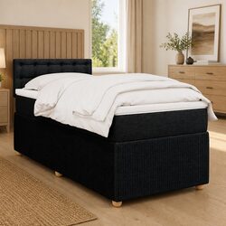 Sturdy King Single Box Spring Bed with Pocket Mattress