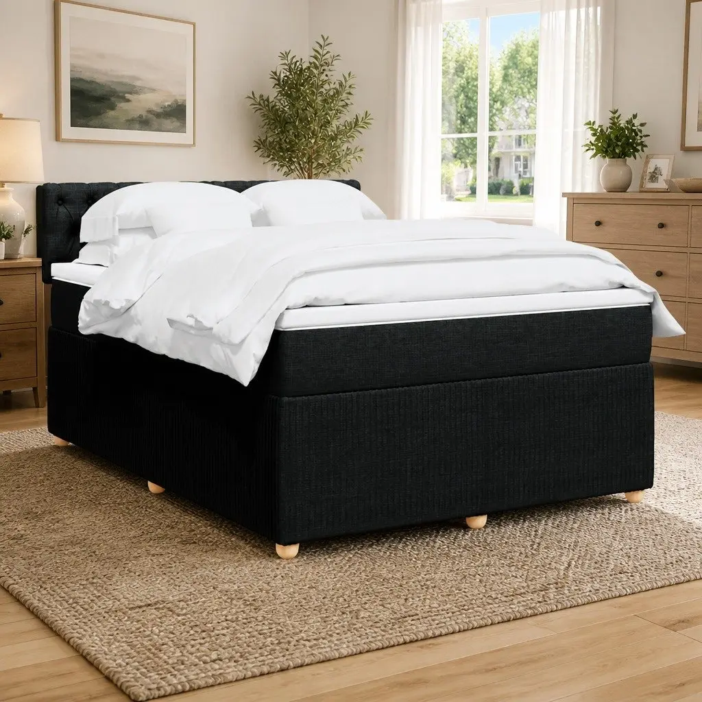Double Box Spring Bed with Pocket Spring Mattress