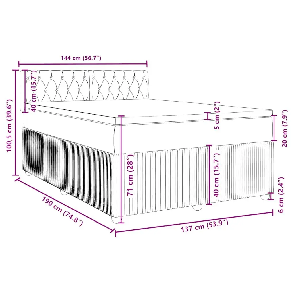 Double Box Spring Bed with Pocket Spring Mattress