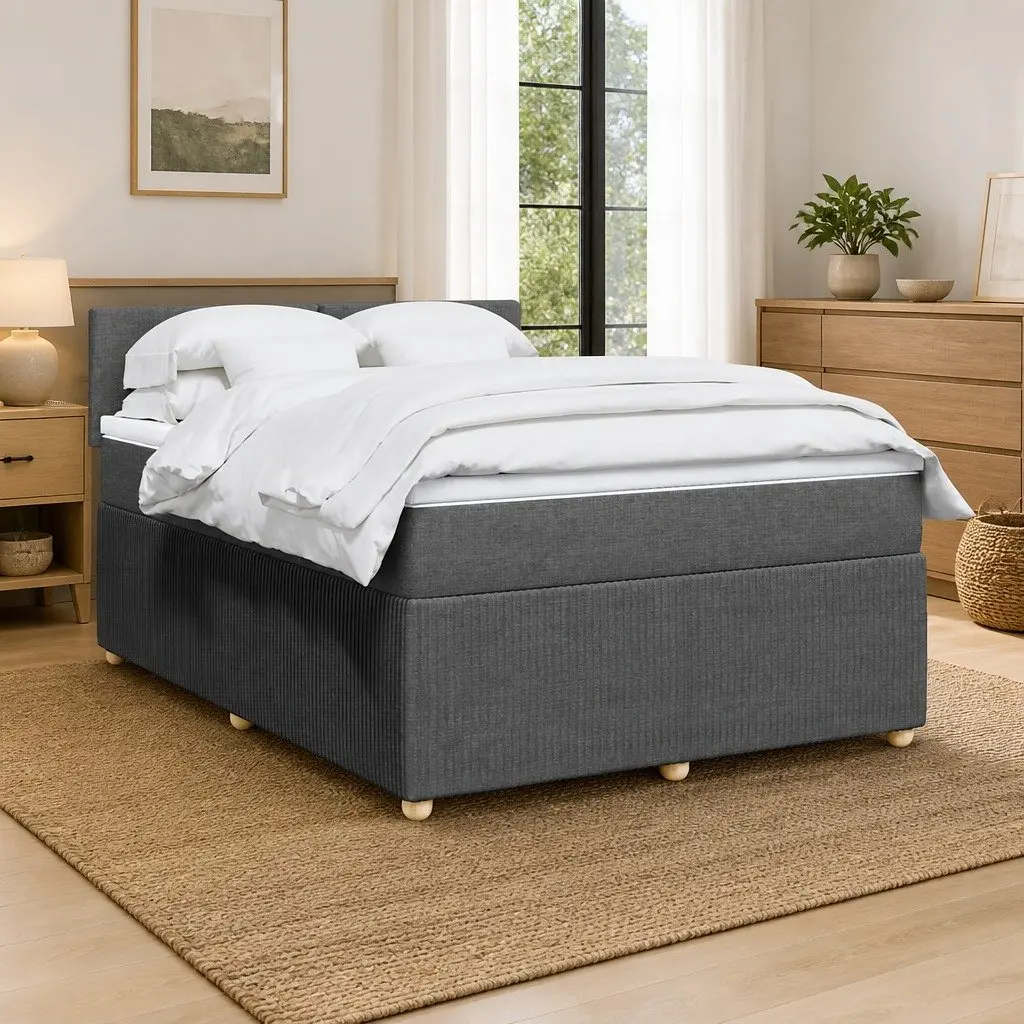 Queen Box Spring Bed with Pocket Spring Mattress