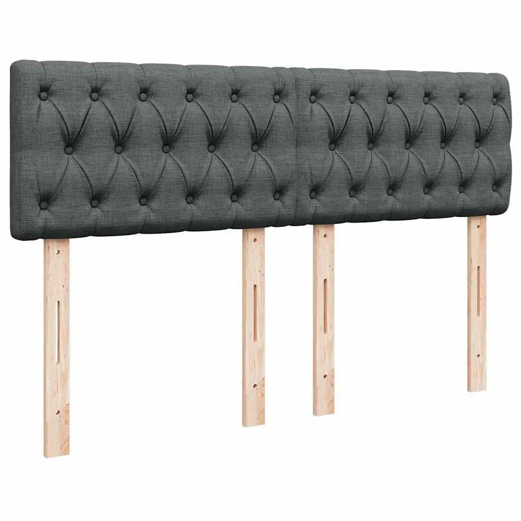 Box Spring Bed Fabric Queen Grey