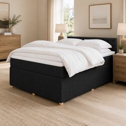 Durable Queen Box Spring Bed with Pocket Sprung Mattress
