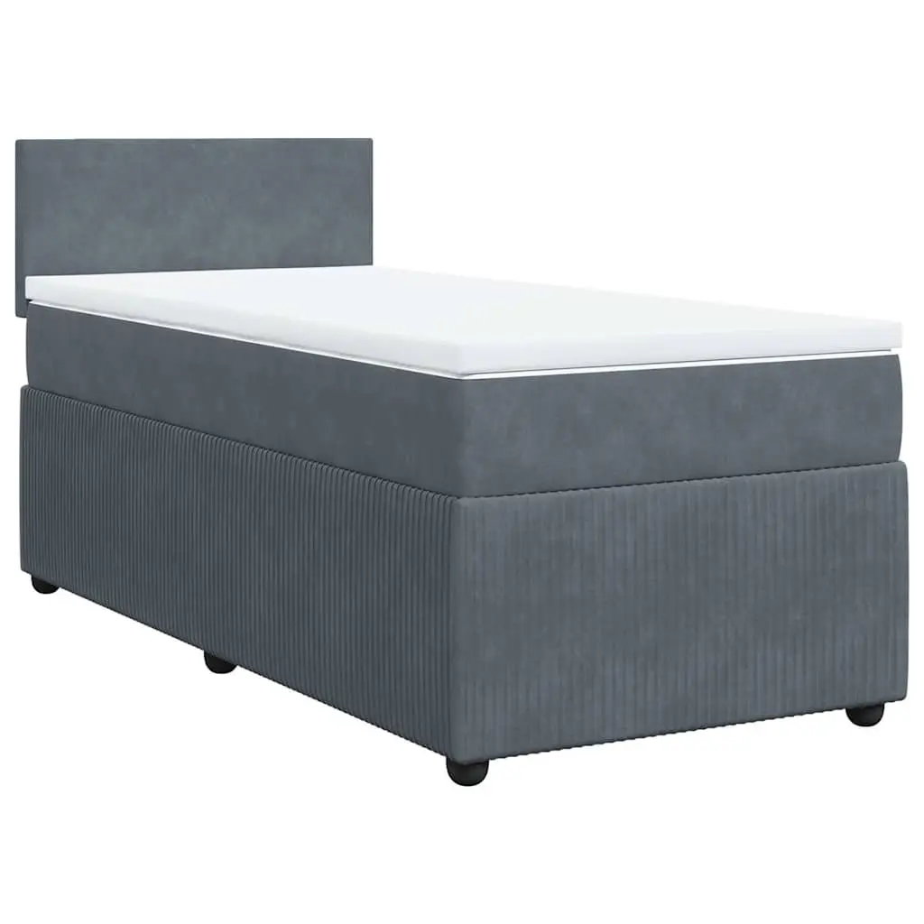 King Single Velvet Bed with Pocket Spring Mattress