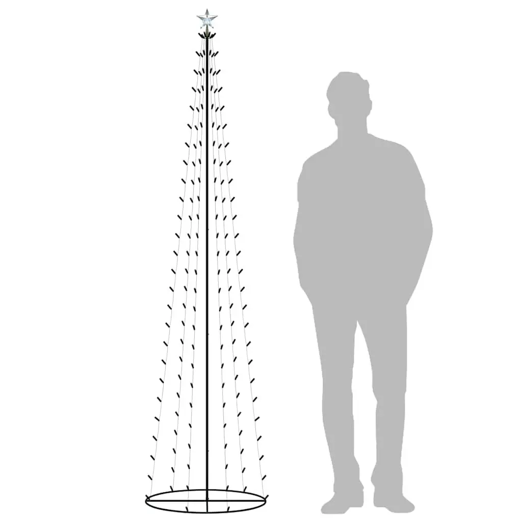 Christmas Cone Tree with 136 Warm White LEDs