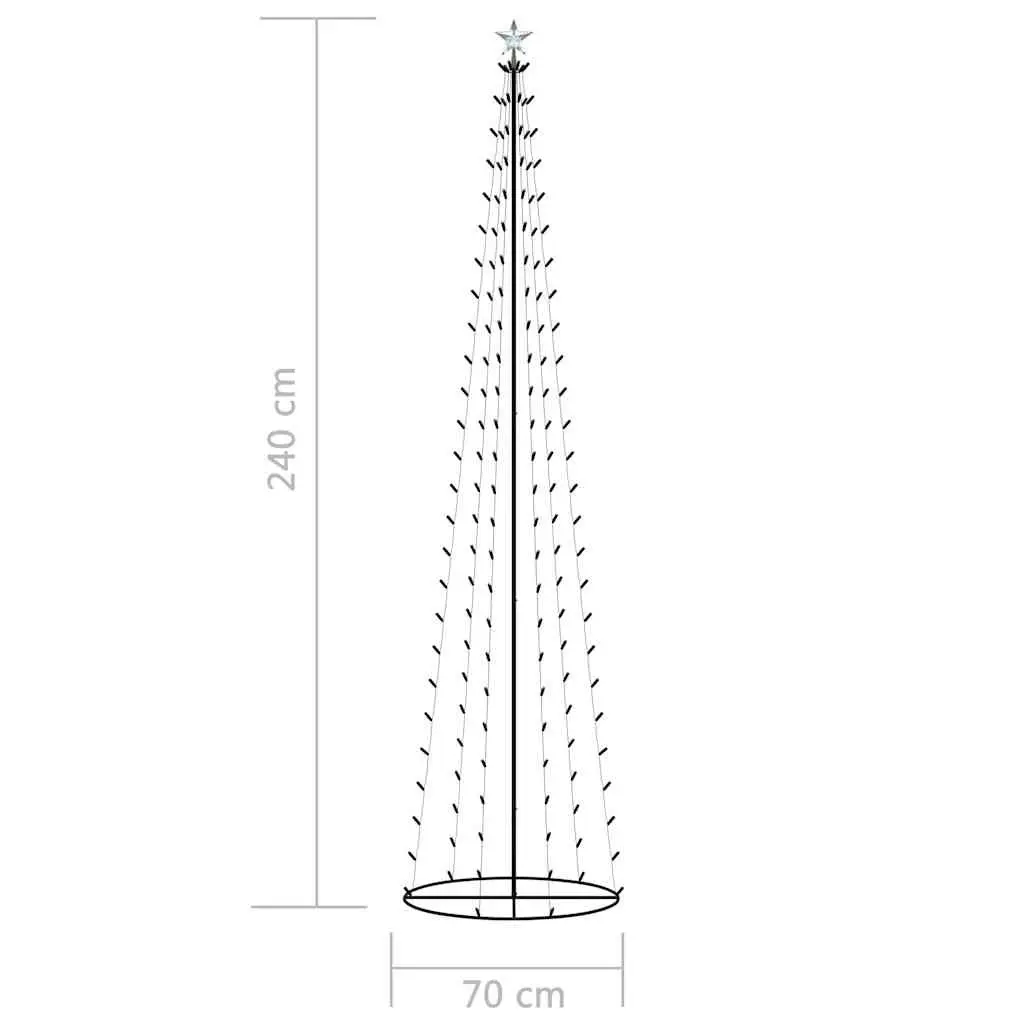 Christmas Cone Tree with 136 Warm White LEDs