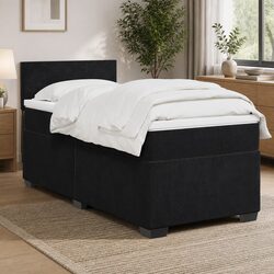 Box Spring Bed with Pocket Spring Mattress and LED Lights